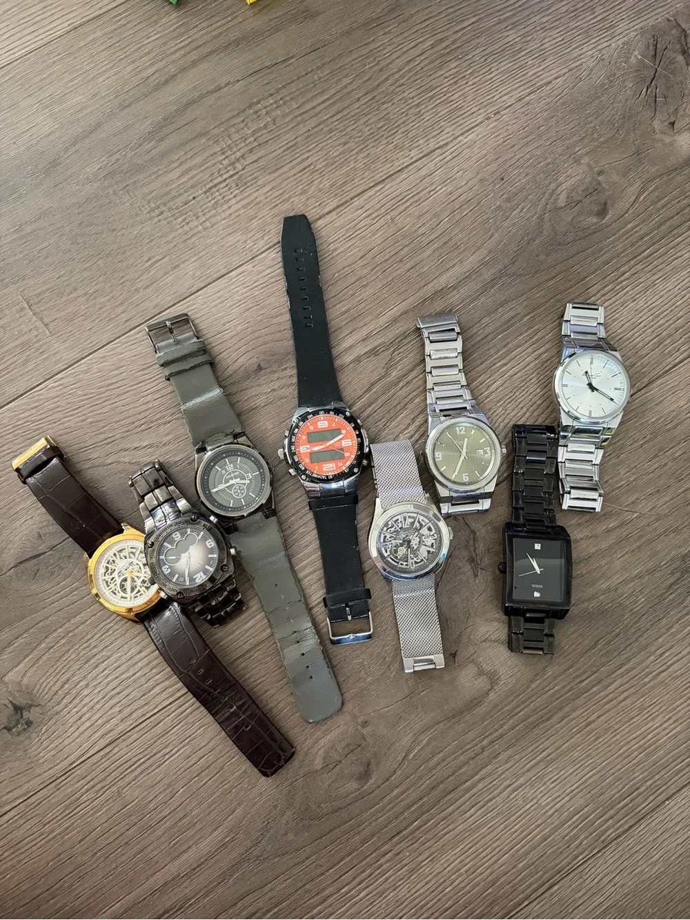 Men's Black and Silver Watches- Mixed Dial Styles
